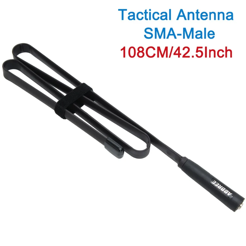 108 см/42,5 дюйма 5.0dBi SMA-M Двухдиапазонная VHF/UHF тактическая антенна для Yaesu TYT MD-380 Wouxun Ham Радио Walkie T