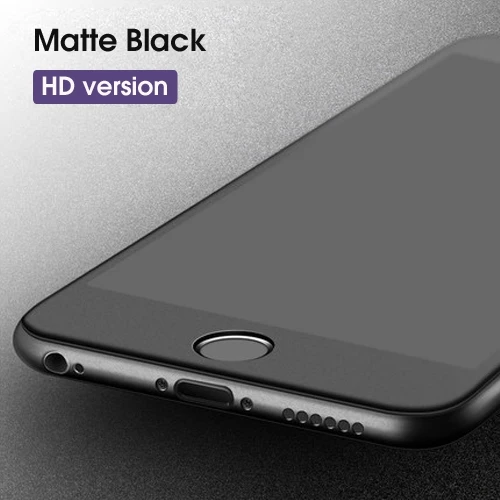 Анти-синий лучевой светильник 3D матовое закаленное стекло для iPhone 6 6s 7 8 Plus 8 Plus матовое полное покрытие защита экрана против отпечатков пальцев - Цвет: Black