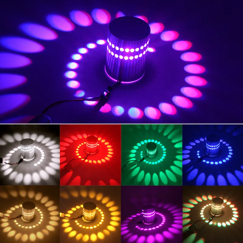 Spiral Hole Wall Lamp Surface Install LED Light LED Wall Light Home Decoration 
