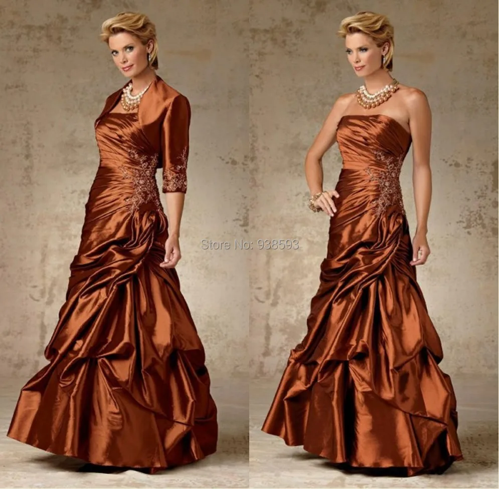 Western Country A Line Mother of the Bride Dresses with Jacket