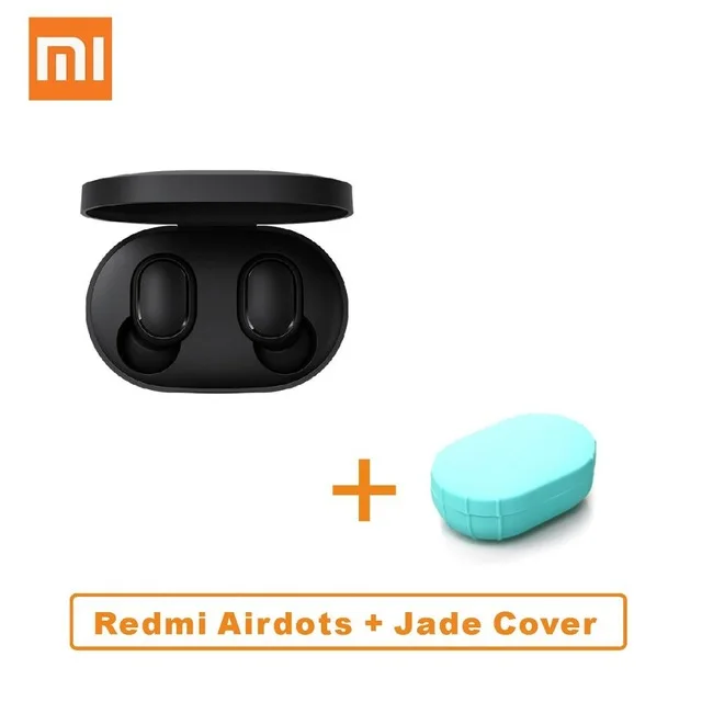 Глобальная версия Xiao mi Red mi Airdots TWS Bluetooth наушники стерео бас BT 5,0 Eeadphones Handsfree наушники AI управление mi IPX4 - Цвет: CN add Case