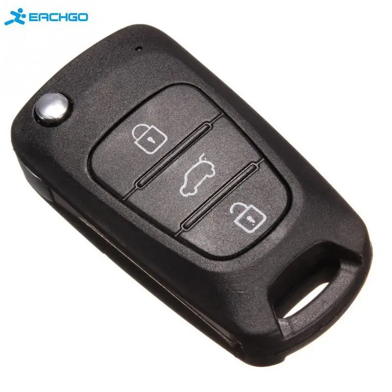 

Uncut Blade 3 Buttons Flip Remote Shell FOR Key for Kia K2 K5 Car Keys Blank Case Cover With LOGO