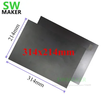 

A+B 314x214mm Magnetic Adhesive Print Bed Tape Print Sticker Surface Flex Plate with 3M tape for DIY BigBox 3D printe 3D printer