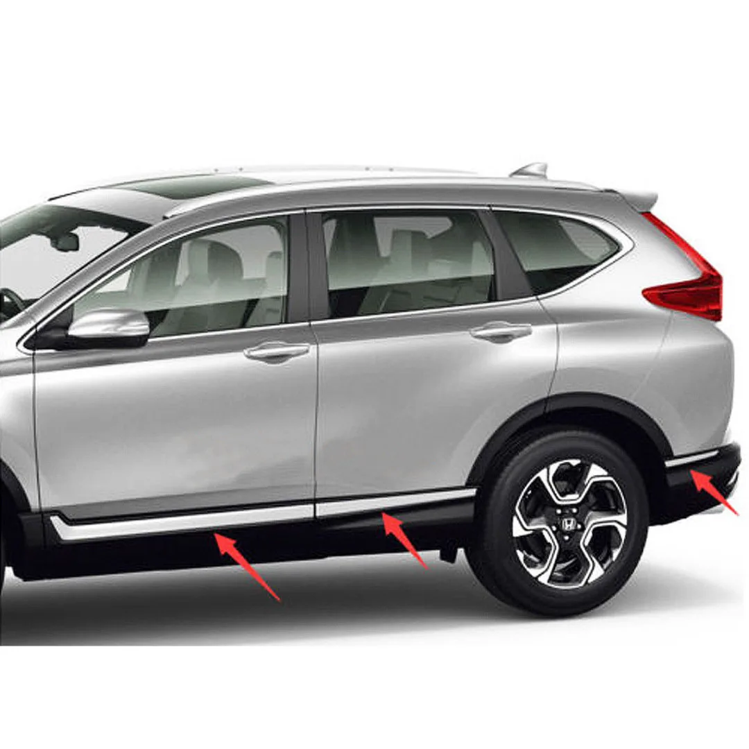 6pcs/set Stainless Steel Side Door Molding Trim Cover Line For 2017 Honda CRV CR-V