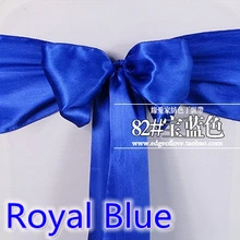 Королевский синий цвет высокое качество атласный пояс стул лук для чехлы для стульев пояс спандекс партии и свадебные украшения