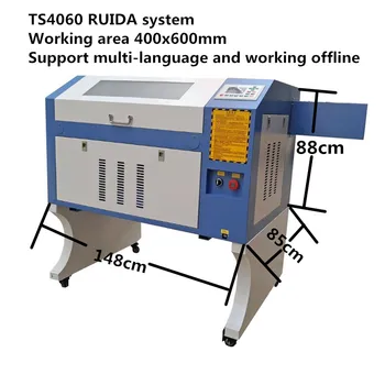

JNHXSK professional rubber laser engraving cutting machine price TS4060 400x600mm 100W W2 reci ruida 10000 hours CNC router CO2