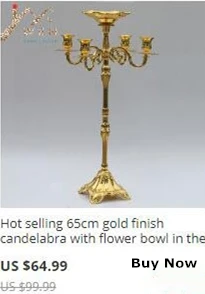 Acabamento de Prata Central de Metal Suporte de Vela de Casamento Venda Quente Peça Candelabros Altura Festa ou Eventos Uso X-mas Castiçal 63cm 19 Cheap Suporte p velas
