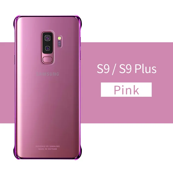 samsung Galaxy S9 S9 Plus, чехол, милый, роскошный, кожаный, 360, тонкий, чемпион, чехол, жесткий, PC, противоударный, защитный чехол - Цвет: Pink