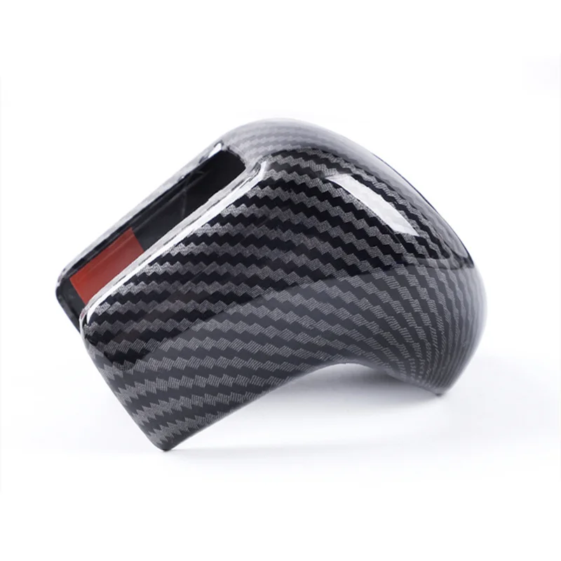 Non-slip Carbon stripe ABS Car Gear Head Shift Knob Cover Gear Shift Handle Ball Collars For Honda New Civic