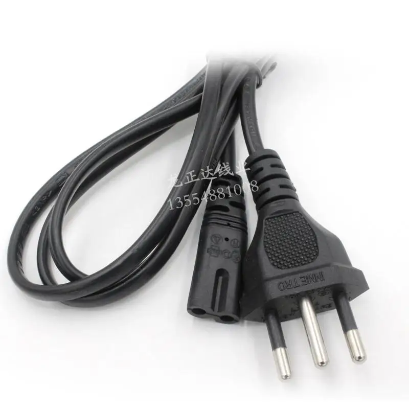 

1.5 M 3 Plug Brazilian 8-tail Power Line 2x075mm2075 Square Copper Wire Uc Certification Bid Manufacturer Direct Sales