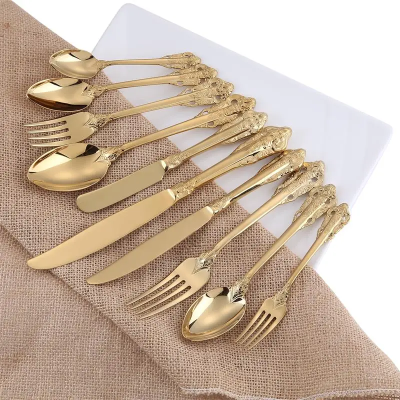 10pcs golden cutlery set  (6)