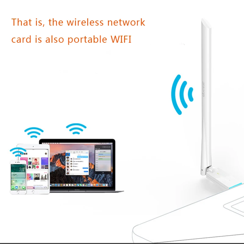 150 Мбит/с 2,4 г USB WiFi адаптер ультра-Быстрый Внешний Wi-Fi беспроводной портативный ресивер EM88