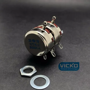 

[VK] Double Carbon Potentiometer WTH118 WTH-3 1K 2K2 4K7 10K 220K 470K 680K 1M switch