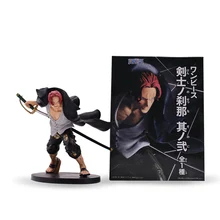 615 cm Anime One Piece Four Emperors Shanks PVC Action Figure Doll Collectible Model Baby Toy Christmas Gift For Children anime one piece figure one of the four kings shanks pvc action figure collection model toy