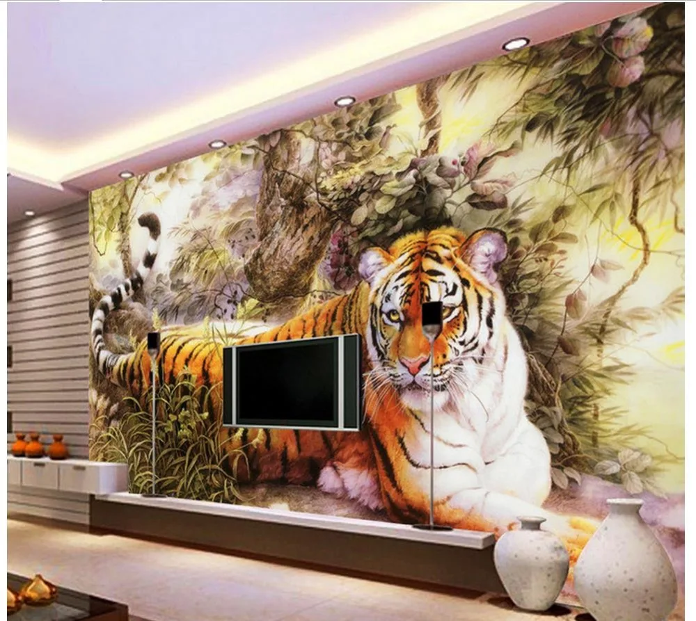 Projeto de Decoração 3D de parede Cabeça de Tigre