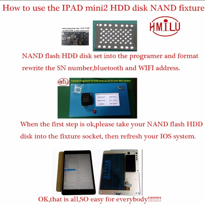 IPAD test fixture NAND HDD disk no waterprint