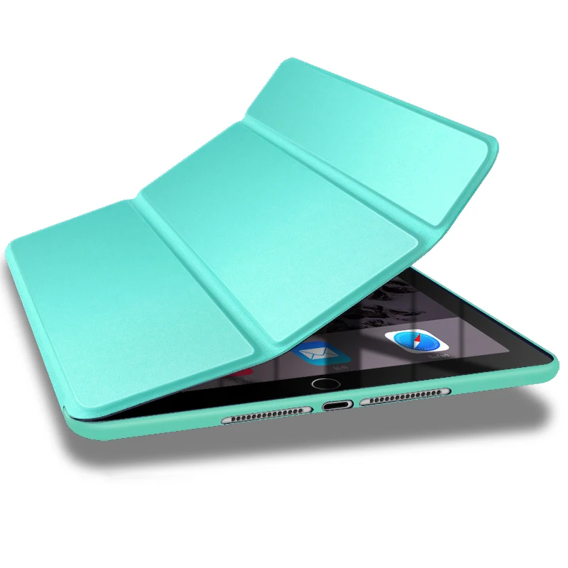 Case for iPad 5 Rubber Oil Cover PU leather Ultra Slim Fit Light weight