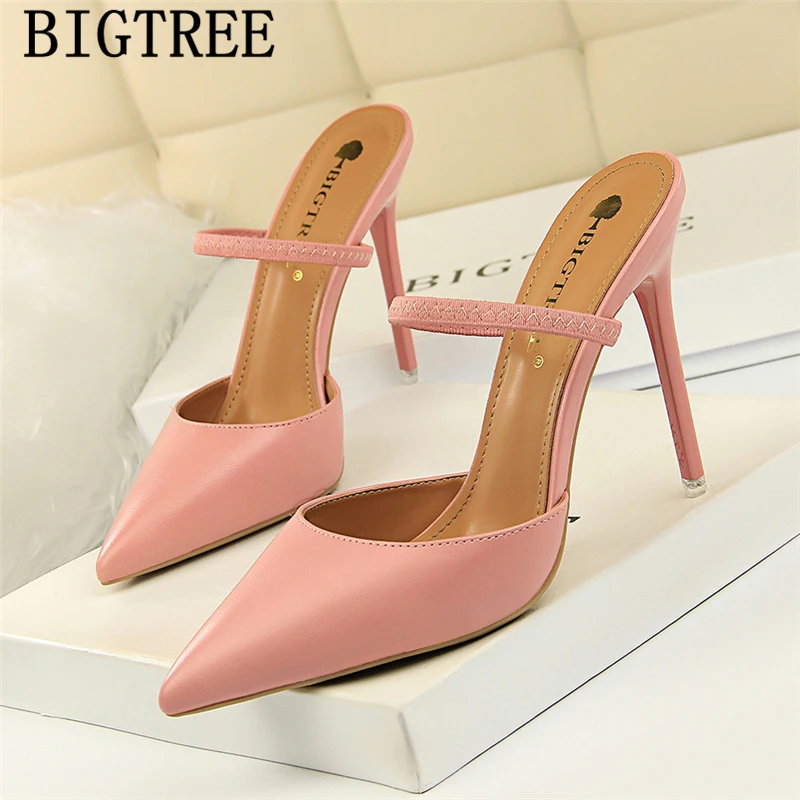 

elegant shoes mules high heels bigtree shoes stiletto heels pumps women shoes extreme high heels sexy chaussures femme ayakkabi