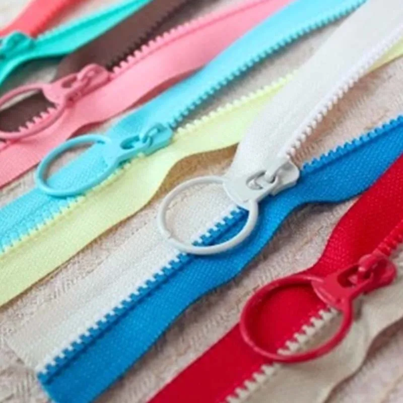 2PCS 1Yards Colorful Ten color Smooth Resin Zipper Single sided Code