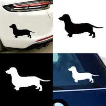 Schattige Teckel Hond Auto Styling Voertuig Body Raamstickers Sticker Decoratie