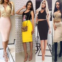 Высококачественная мини-повязная Юбка До Колена