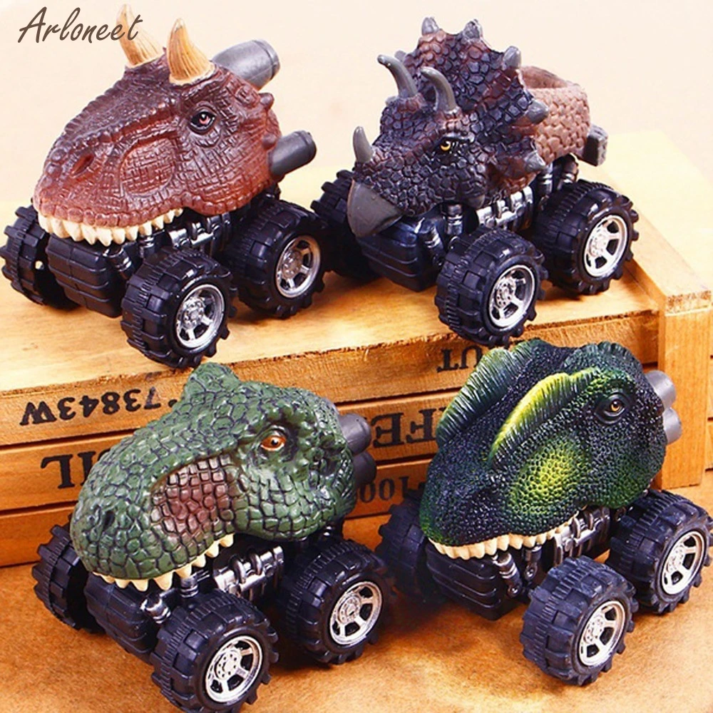 

Animal Children Gift Toy Dinosaur Model Mini Toy Car Back Of The Car Children's Day Gift with Big Tire Wheel Of The Funny Car