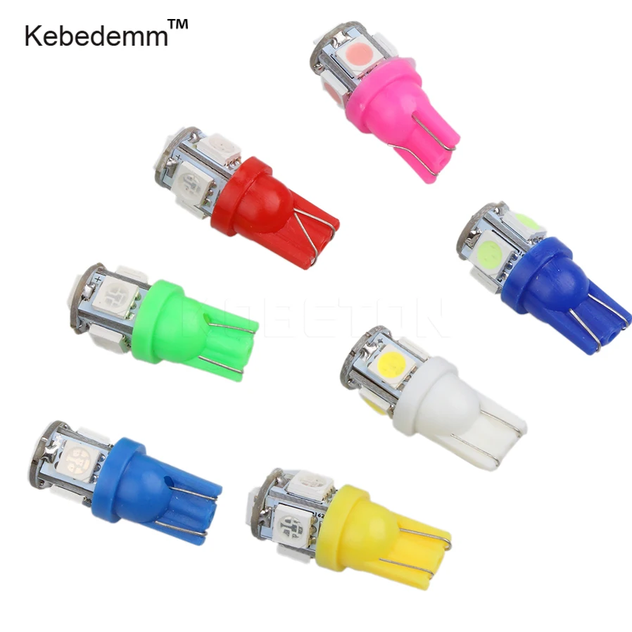 1 шт. T10 5050 5SMD автомобильный сигнальный светодиодный светильник 12 В W5W лампа