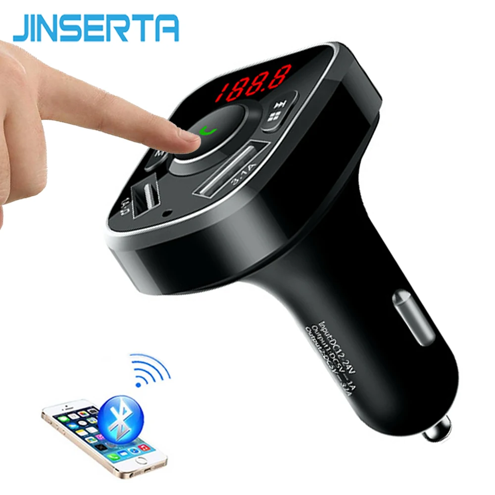 JINSERTA 12 V 24 Автомобильный MP3 плеер Bluetooth автомобильный набор FM передатчик свободные