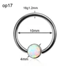 1PC G23 Titanium Opal Ear Septum Piercing Nose Ring Gem Ball BCR Piercings CBR Helix Tragus Labret Rings Piercings Body Jewelry ► Photo 3/6