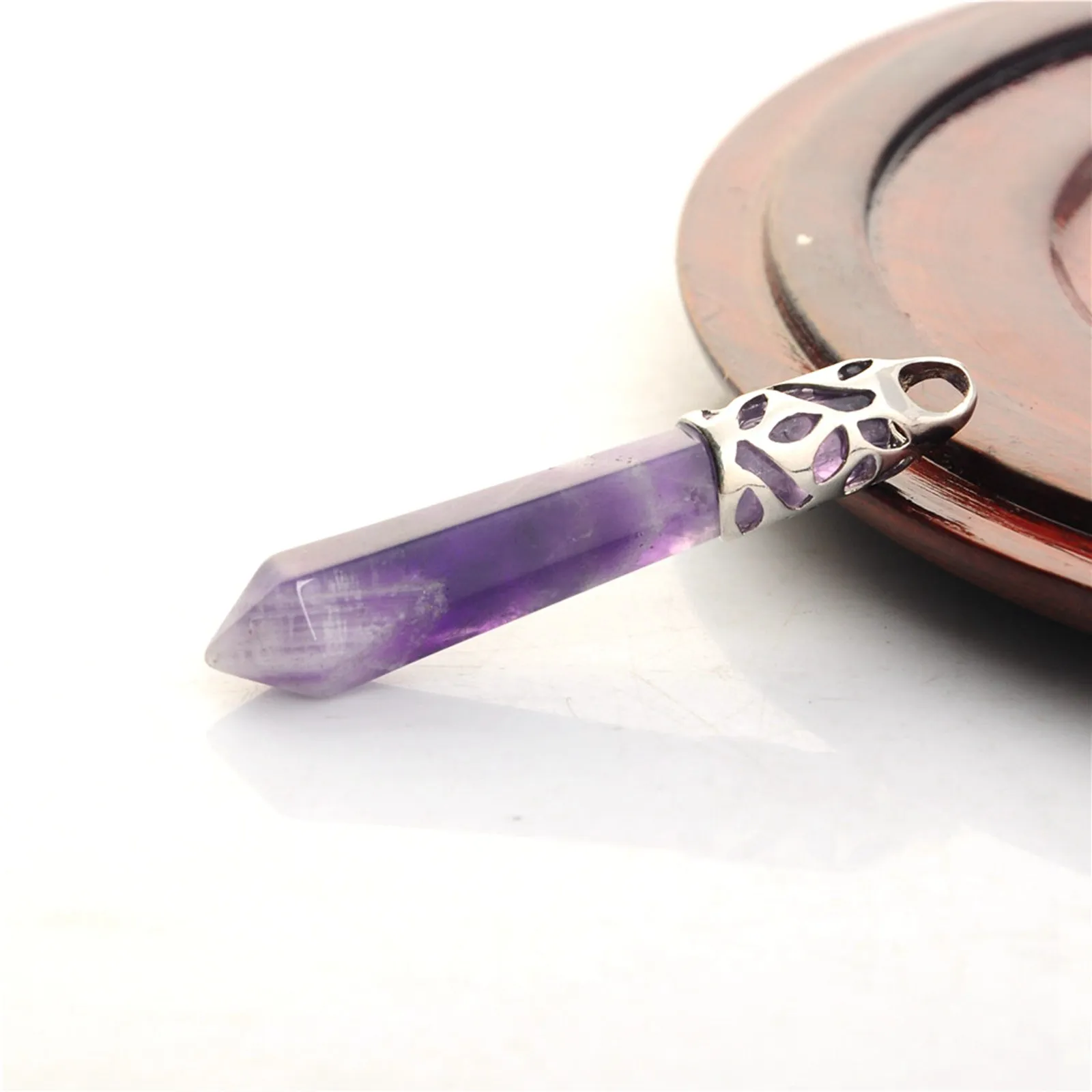 Ожерелье из натуральной искусственной кожи с кристаллами|stone pendant|quartz charmnatural crystal