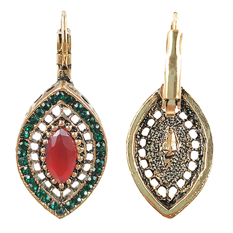 Fashion  Crystal Turkish Evil Eye Stainless steel Stud Earrings