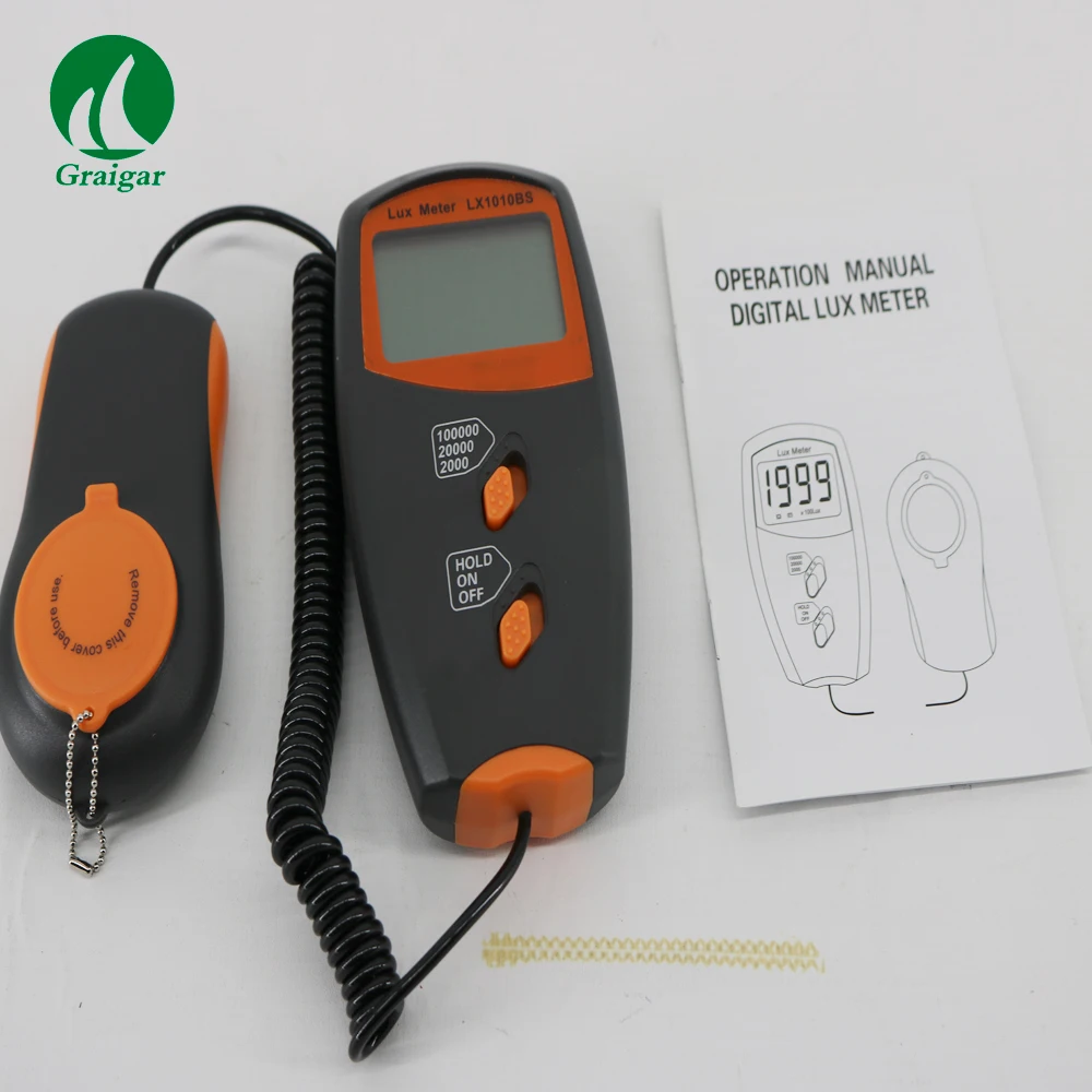 Precise Light meter Handheld digital lux meter LX1010BS light measurement Range:1~100,000Lux Electronic testing equipment