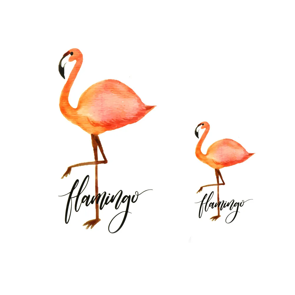 Flamingo Sewing Applique Iron On Patch Transfers Badges Stickers For DIY Girl Clothing