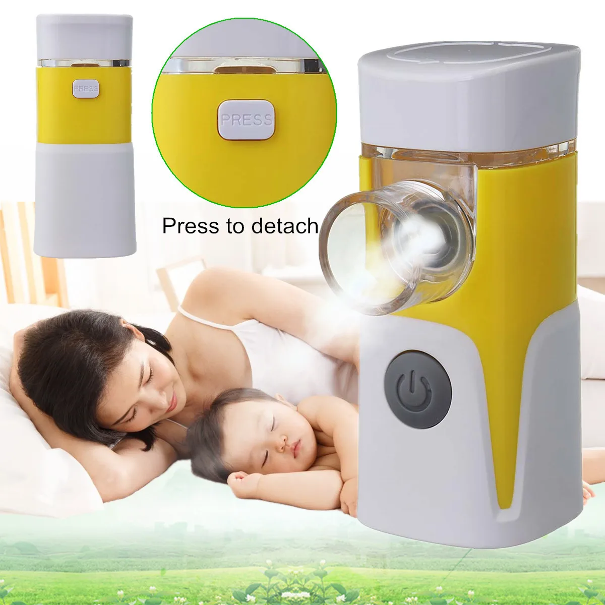 

Nebulizer Inhaler Feellife Air Pro4 Handheld Micro Mesh Bluetooth APP Control Automatic Shut-off Detatchable Head Convenient