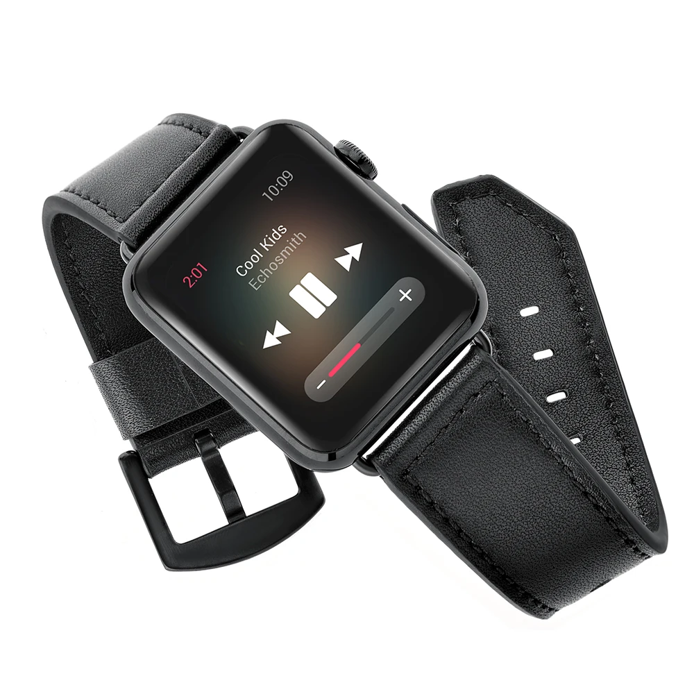 Ремешок для Apple Watch кожаный ремешок 38 мм 40 мм 42 мм для iWatch 4 3 ремешок для Apple Watch ремешки 42 мм 44 мм серия 4 3 2 ремешок для часов