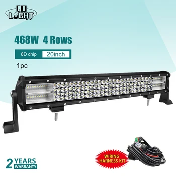 

CO LIGHT 20inch Led Light Bar 468W Off Road Work Light 8D Spot Flood Combo 12V 24V for Auto Trucks Tractor 4X4 ATV Lada Niva