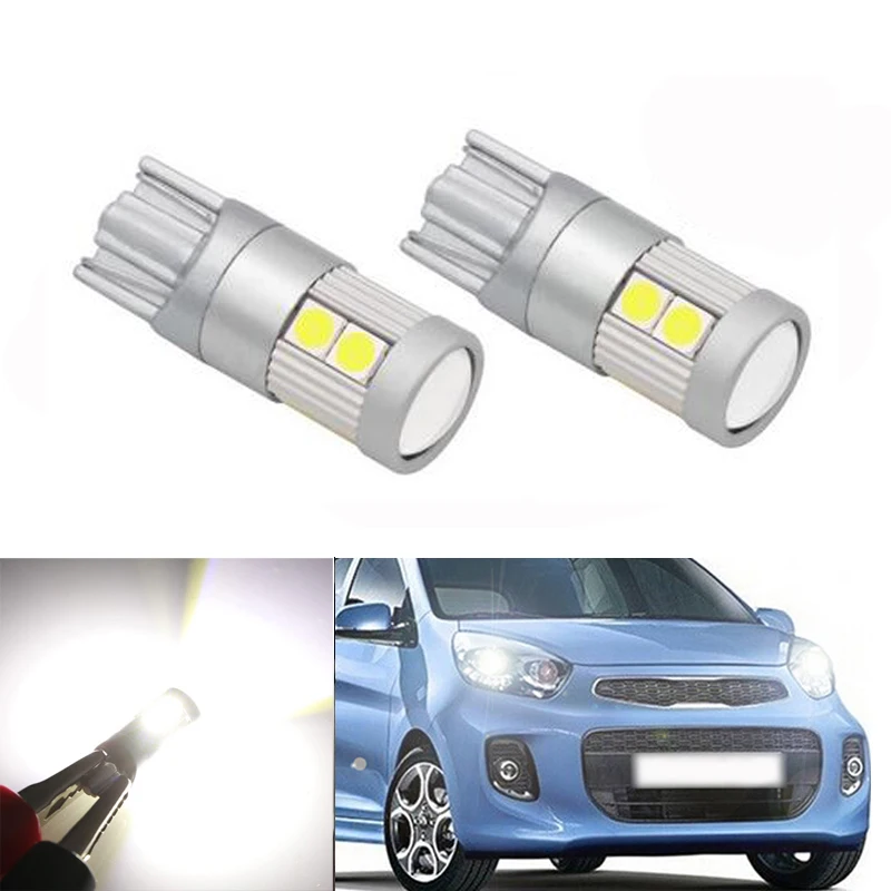 2x Canbus автомобиля 3030 SMD T10 светодиодный W5W линзы прожекторного типа авто лампа