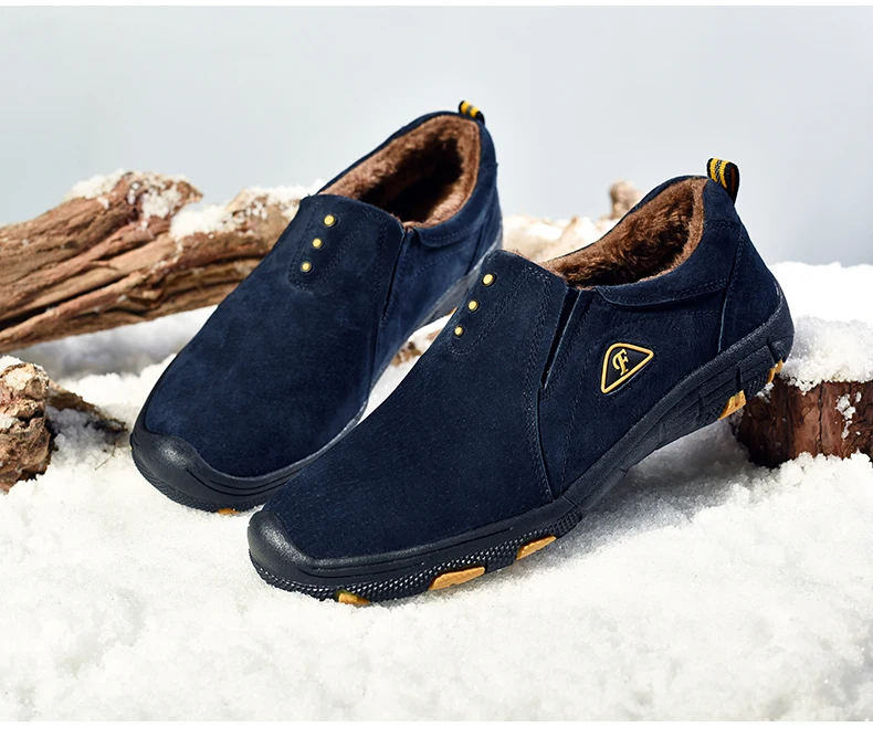 ZUNYU/Новые мужские ботинки зимние плюшевые теплые ботинки мужские зимние ботинки рабочая обувь мужская обувь, модные резиновые ботильоны размеры 38-48