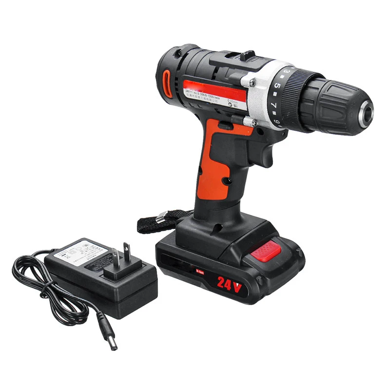 

Durable 12V/24V Lithium Battery Power Drills Cordless Rechargeable 2 Speed Electric Drill For Home Household Jobs