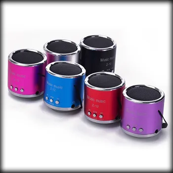 

50pcs Mini Column Speaker Z-12 Loudspeakers Subwoofer Boombox Dancing Music Box Mp3 Player Support TF Card