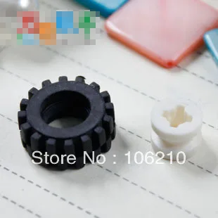 

rebrickable small hub wheel with tyre compatible accessory bricklink DIY building block Assembles Particles brickset