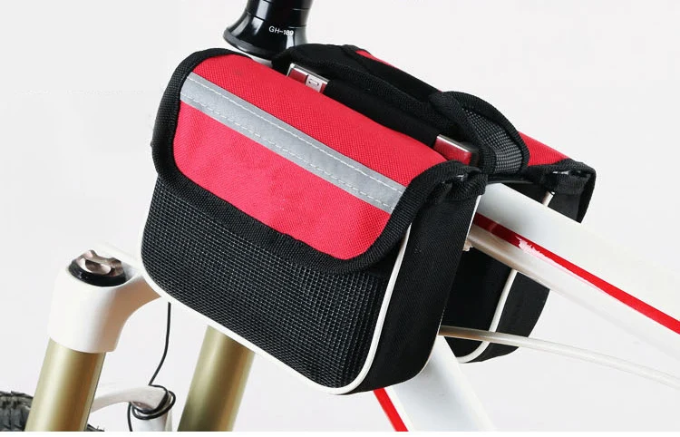 Сумка для велосипеда велосипедная Болса рамка для телефона bicicleta чехол для хранения bolso bicicleta упаковка для велосипеда vtt velo чехол Аксессуары - Цвет: Красный