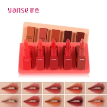 5 шт./комплект губная помада матовый набор губная помада Очаровательная долговечная бархатная Губная помада макияж