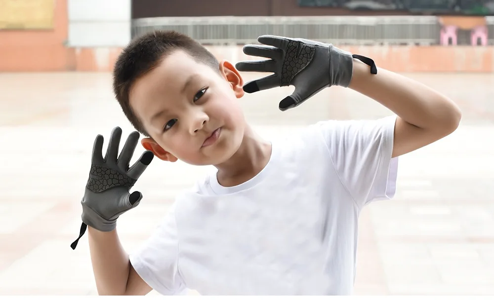 Boodun перчатки для велоспорта с сенсорным экраном, флисовые теплые перчатки для спорта на открытом воздухе, велосипедные перчатки для мальчиков и девочек, перчатки для велосипеда на полный палец