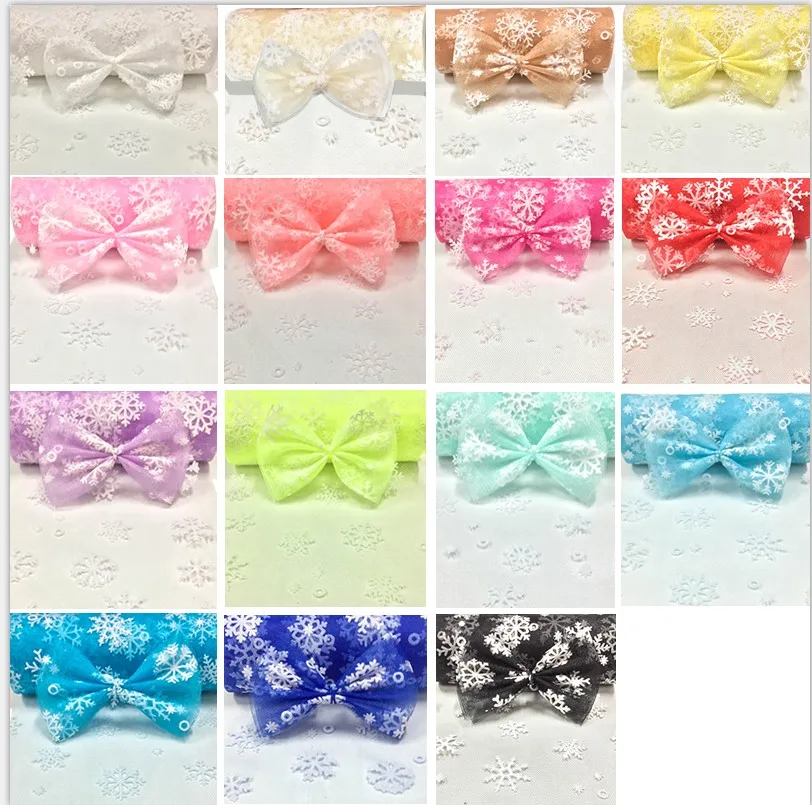 6inch15cm*10Y Snowflake Printed Organza Tulle Rolls for Christmas Decoration Frozen Party Tutu Skirt Wedding Dress Supplies Deco 6inch15cm*10Y Snowflake Printed Organza Tulle Rolls for Christmas Decoration Frozen Party Tutu Skirt Wedding Dress Supplies Deco