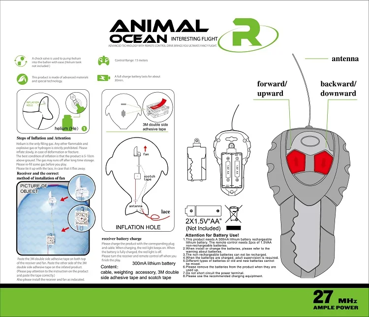 Детский пульт дистанционного управления RC игрушка летающий пульт дистанционного управления надувные рыбы Дельфин воздушный шарик-дирижабль игрушка Детские игрушки