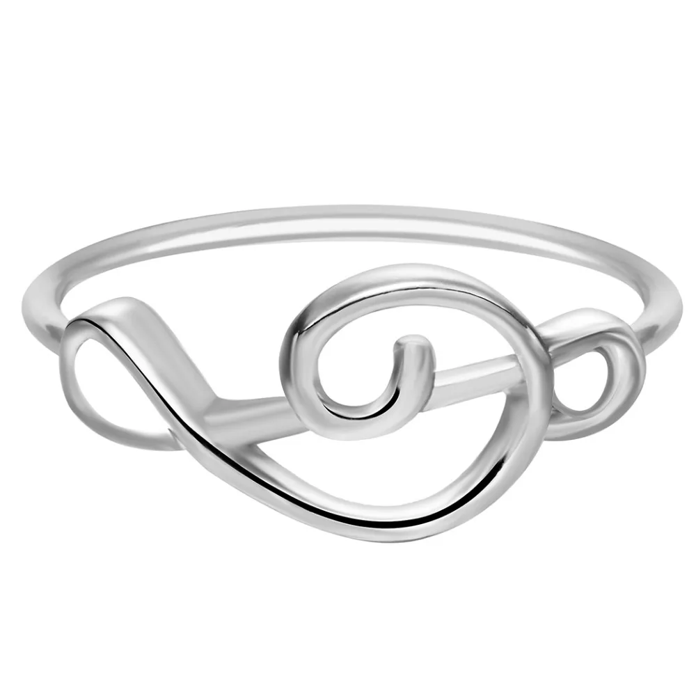 

QIMING Gold Silver Ring Women Handmade Treble Above Knuckle Ring Delicate Dainty Minimalist Hipsterfor Girl Music Note Rings