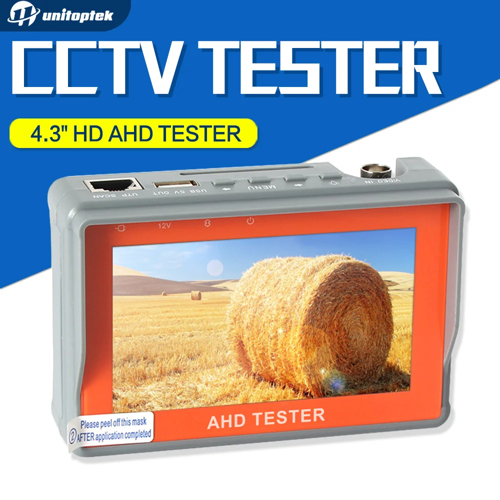 4.3 Pollice HD AHD Fotocamera Tester CCTV Tester Monitor AHD 1080 P 720 P AHD Analog Camera Test UTP Cable Test 5 V/2A, 12 V/1A Uscita