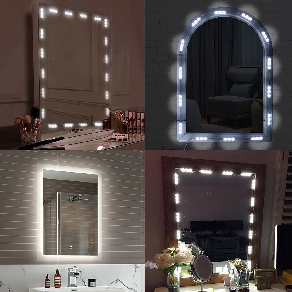 

DIY Hollywood Style LED Mirror Light with Touch Dimmer and Power Supply Makeup Mirror Vanity LED Light for Dressing Table