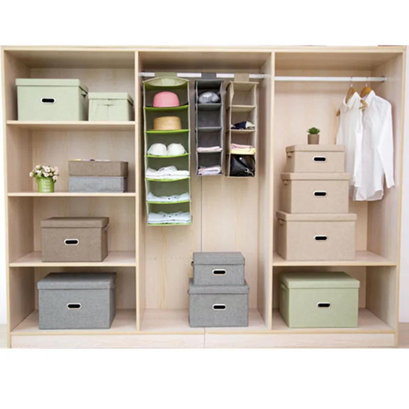 القطن و الكتان الملابس الداخلية تحتوي على القماش مربع لحاف أشتات صندوق تخزين الأطفال الحلي لعبة الجارديان خزانة تصنيف مربع